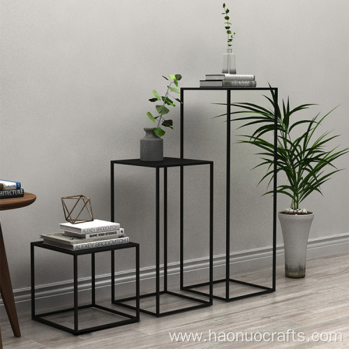 Nordic wrought iron living room indoor flower shelf